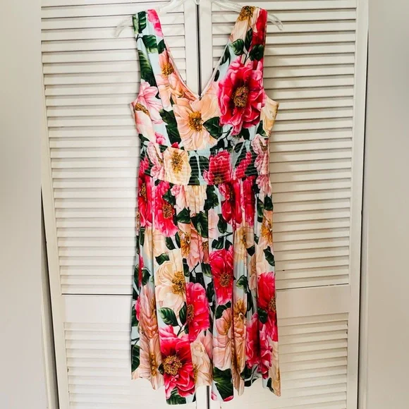 Dolce & Gabanna Floral V-Neck Cotton Sundress - Picture 7 of 14